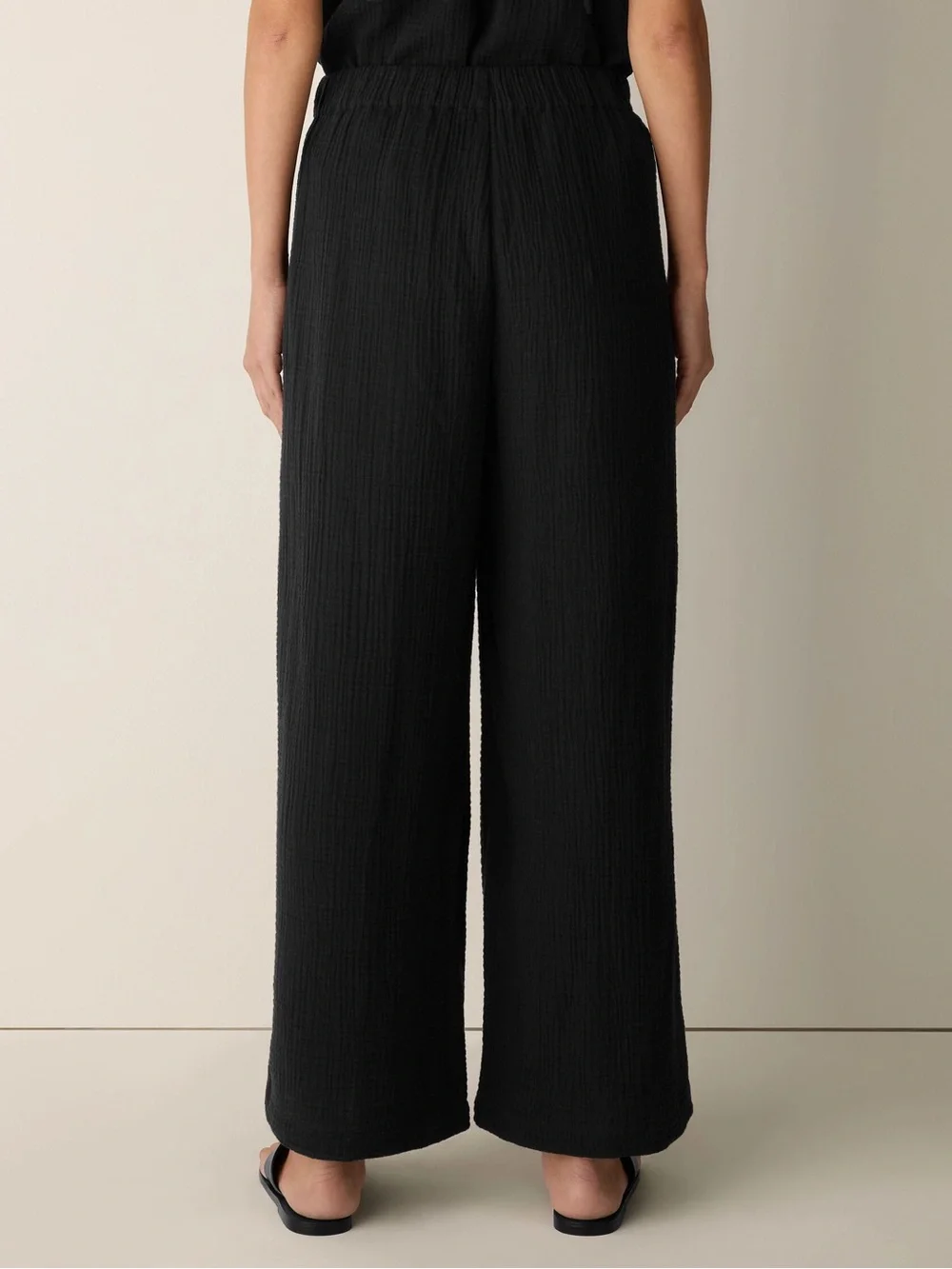 Organic Cotton Lofty Gauze Wide-Leg Pant - Picture 7 of 7